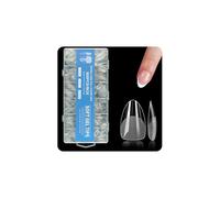 TTPSRY Pack of 600 Transparent Nail Tips, Ultra Short, No Filing Necessary, Super Thin, Invisible, Perfect for DIY Manicure, Salon, Women, Girls