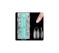 TTPSRY Pack of 600 Transparent Nail Tips, Ultra Short, No Filing Necessary, Super Thin, Invisible, Perfect for DIY Manicure, Salon, Women, Girls