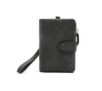 TTPSRY Purse Women Trifold Short Zipper Button Comfortable PU Leather Large Capacity Small Wallet Multiple Card Slots Wallet ID Short Wallet Gift, Black/White