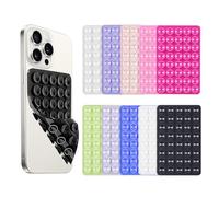 TTPSRY Silicone Suction Phone Case Mount 10 Pcs Double Sided Non Slip Hands Free Accessories Lazy Stand Mirror Holder for Selfies and Videos Sticky Grip(Multicolor)