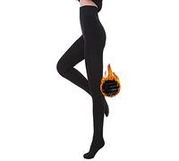 TTPSRY Womens Black Fleece Lined High Waisted Running Leggings with Tummy Control - Women's Activewear (Black, 220g)