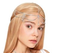 TTPSRY Women's Multi-Layer Eyebrow Pendant Headband Tassel Bridal Hair Accessories Fashion Charms for Wedding Party