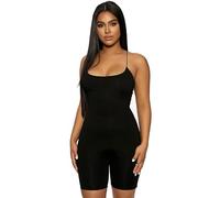 TTPSRY Women's Sexy Unitard Bodysuit One Piece Sleeveless Strap Short Rompers Jumpsuit Black Bodycon Tank Top Gym Yoga Outfits (Cross M)