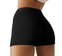 TTPSRY Womens Summer Shorts High Waisted Casual Shorts Elastic Waist Shorts Ladies Stretchy Hot Pants Shorts Mini Shorts (Black/L)