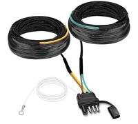 TTQ 22FT 4 Pin 5 Wire Trailer Wiring Harness,Wishbond Trailer Light Kit 5 Wire 4 Pin Harness Trailer Connector Wire Plug for Both-Side Taillights of Rewiring Trailer RV Boat