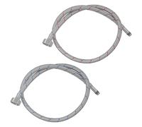 TTQiAnJ 2 Pcs Flexible Tap Connector,M10 x 1/2 BSP (800mm) Stainless Steel Hose Pipe,Braided Flexible Water Pipe for Kitchen Sink,Bathroom Hot and Cold Water Systems
