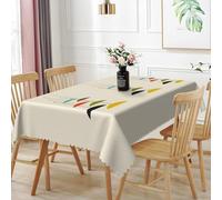 TTQYFNM 60x84inches Mid Century Tablecloth Modern Geometric Abstract Art Rectangle Table Cloth Waterproof and Stain Resistant Fabric Table Cover for Kitchen Dining Room Cafe Patio Indoor Outdoor Use