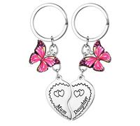 Ttrmieoy 2 Pcs Mum Daughter Matching Keyring for Mum and Daughter Gifts for Mother’s Day Gifts from Daughters Heart Matching Keyring Gift for Mummy Mother Mama Christmas Birthday Present