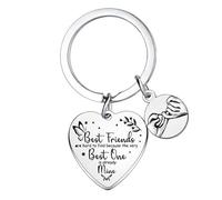 Ttrmieoy Best Friend Keyring Friendship Gifts for Women Sister Besties Friends Christmas Birthday Present for Best Friend Jewelry Gift Heart Charm Keyring for Friendship Jewellery