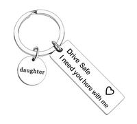 Ttrmieoy Drive Safe Keyring for Women I Need You Gifts for New Driver Gift Drive Safe Gifts for Mum Daughter Sister Grandma Christmas Birthday Present (Daughter)