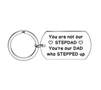 Ttrmieoy Father's Day Gifts for Stepdad Keyring Gift from Stepdaughter Stepson To Stepfather Stepdad Father In Law Gifts for Step Dad Christmas Birthday Present