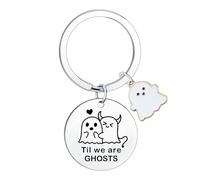 Ttrmieoy Funny Halloween Gifts for Couple Keyring Halloween Boo Basket Stuffers for Women Men Him Her Halloweens Boo Basket Items for Boyfriend Girlfriend Wife Husband Anniversary Wedding Gifts