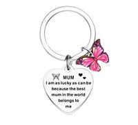 Ttrmieoy I Love You Gifts for Mum Keyring Gift from Daughter Son To My Mum Gift for Mothers Day Gifts for Mama Mummy Mother Jewelry Butterfly Keyring for Mother Christmas Birthday Present