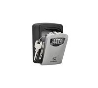 TTRWIN 4-Digit Key Safe Lock Box - Waterproof, Wall-Mmounted, Zinc Alloy, Resettable Code for Spare Keys at Home, Business, Farm