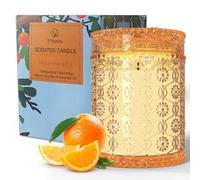 TTRWIN Orange Scented Candle, Long Lasting Aromatherapy Candles, Natural Soy Wax Candle, 200g, Glass Jar, Relaxing Gift for Women Men Christmas Birthday Rack