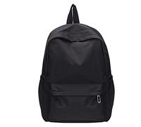 TTSAM Backpacks For Student Kids School Bags Lightweight Bag, Plain Backpack Teenager Girls Boys Solid Color Large Capacity Rucksack Travel Laptop Bag With Two Bottle Pockets, Black, 41CMx30CMx12CM