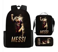 TTSM 3D Printing Soccer Player Children's Schoolbag Boys Girls Elementary and Middle School School Schoolbag Shoulder Bag + Satchel + Pen Bag Three Piece Send support