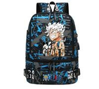 TTSM Korean version of men and women shoulders backpack New middle school students simple heat transfer book bag Character Pirate King backpack B (B4)