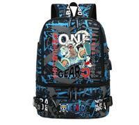 TTSM Korean version of men and women shoulders backpack New middle school students simple heat transfer book bag Character Pirate King backpack B (B6)