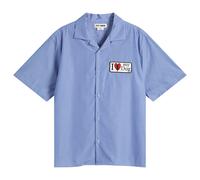 TTT MSW Men's I Love My Dog Shirt Blue Stripe Small
