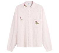 TTT MSW Women's Flower Embroidery Knit Shirt Pink