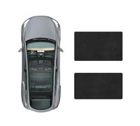 TTTao Car Sunroof Visor for Ford Explorer 2020-,ultraviolet-proof Front Rear Skylight Accessory Roof Heat Blocking Shades Replacement,D-Black suede
