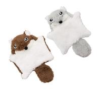 TTTLLNN 2PCS Interaction Plush Teaser Toy for Cats with Crinkle Paper Sound and Soft Teething Toy for Indoor Entertainment