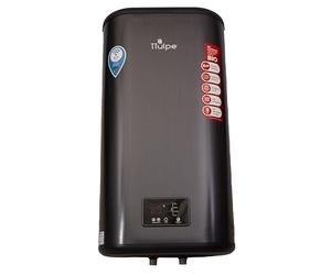 TTulpe Shadow 50 Litre Vertical Electric Hot Water Heater with WiFi | Slim Flat Boiler with Smart Energy Mode | Dual Heating Elements 1.3-2 kW | LED Display | Organic Enamel Steel Tank - Black
