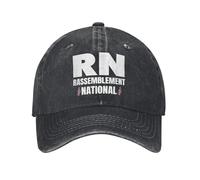 TTVXIHL Baseball caps for Men and Women,RN Rassemblement National Sun Baseball Cap y2k Retro Female Male Washed Trucker Hat Sun-Proof Print Baseball Caps Birthday Gift
