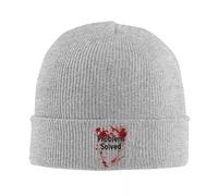 TTVXIHL Men's Autumn and Winter Warm hat for Women,I'm Fine Bloody Halloween Beanie Hats Problem Solved Casual Caps Unisex Adult Knitting Hat Spring Warm Soft Beanie Hat