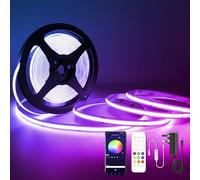 TTWAY 24V COB RGB LED Strip, 3m LED COB Strip Lights, Bluetooth App Control, LED Strip Multicolor, Timer Setting, LED RGB Strip for Home, Bedroom, TV, Kitchen Decor.