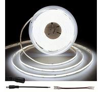 TTWAY COB LED Strip, Dotless Strip Light with 480LEDs/M, CRI 90+, 8mm Width, DC24V COB Led Tape Lights, COB LED Strip Lights for Bedroom Decoration (Power Supply Not Included). 10M, Cool White
