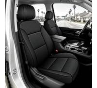 TTX LIGHTING 2 Front Seat Covers for Chevy Traverse: 2018-2023 L LS 8 Seaters Second Row 40/60 Separate Waterproof Seats Cover Black