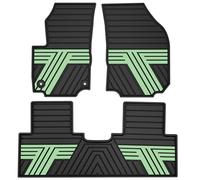 TTX LIGHTING Floor Mats Fit for Chevy Equinox 2018-2024 (Not for EV), Custom Fit Rubber All Weather Waterproof Car Interior Protection Liners for Chevrolet Equinox (Black & Green)