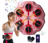 TTXSDYD Kids Punching Machine, Music Boxing Machine, Boxing Machine Wall Mounted, Smart Music Boxing Machine with Boxing Gloves & Bluetooth, Gifts for Kids Children (pink)