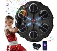 TTXSDYD Kids Punching Machine, Music Boxing Machine, Boxing Machine Wall Mounted, Smart Music Boxing Machine with Boxing Gloves & Bluetooth, Gifts for Kids Children (black)