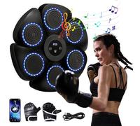 TTXSDYD Wall Boxing Music, Adult Musical Boxing Machine, Music Boxing Machine, Adult Musical Boxing Machine, Wall Boxing Training for Home Training (Black: Half Finger Gloves)