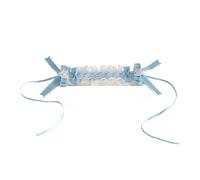 TTYAO REII Cute Lolita Bow Lace Headband Kawaii Maid Cosplay Hairband Sweet Lolita Hair Accessories for Women (Blue and White)