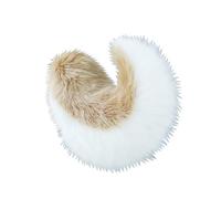 TTYAO REII Fluffy Dog Tail Faux Fur Fox Wolf Animals Tail Furry Fursuit Costume Accessories for Halloween Cosplay Party (Brown White)