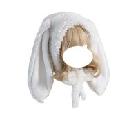 TTYAO REII Furry Lop Ear Rabbit Hat Beanie Cute Bunny Hat Fluffy Animal Warm Hat Cap for Women Girls Outdoor, White, One Size M
