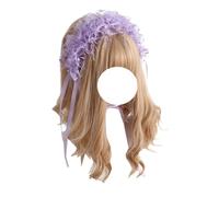 TTYAO REII Light Purple Lolita Headband Kawaii Yarn Hairband Sweet Lolita Hair Accessories for Women Hairpieces (Light Purple)