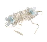 TTYAO REII Lolita Bow Lace Headband Sweet Yarn Hair Accessories Kawaii Hairband for Women Elegant Hairpieces (Mint Green, M)