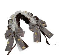 TTYAO REII Lolita Headband Kawaii Bow Lace Hair Accessories for Women Sweet Gothic Headwear for Cosplay (Coffee)