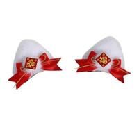 TTYAO REII Women's Bow Tie Hair Clips Girls Bunny Ears Barrette Hair Accessories for New Year Valentine's Day Party (Good Fortune)