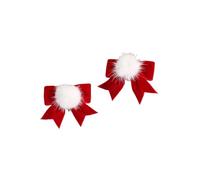 TTYAO REII Women's Bow Tie Hair Clips Girls Chinese Style Barrette Hair Accessories for New Year Valentine's Day Holiday Party (Red Bows)