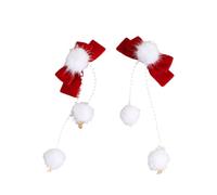 TTYAO REII Women's Bow Tie Hair Clips Girls Chinese Style Barrette Hair Accessories for New Year Valentine's Day Holiday Party (Bowknot with Tassels)