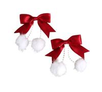 TTYAO REII Women's Bow Tie Hair Clips Girls Chinese Style Bunny Ears Barrette Hair Accessories for New Year Valentine's Day Party (Bows with Tassels)