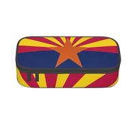 TTYDOKLA Arizona State Flag Print Oxford Cloth Pencil Pouch with Multiple Compartments,Great for Travel Or Office