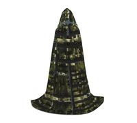 TTYDOKLA Army Digital Camouflage Print Hooded Cloak,Wizard And Renaissance Costume Cape With Hood,For Role Play And Parties