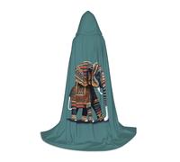 TTYDOKLA Aztec Elephant Pattern Print Hooded Cloak,Wizard And Renaissance Costume Cape With Hood,For Role Play And Parties